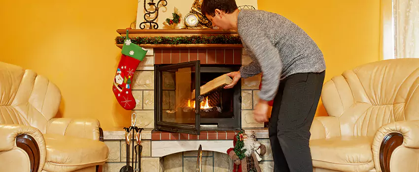 Rusted Metal Fireplace Restoration in Lincoln, Nebraska